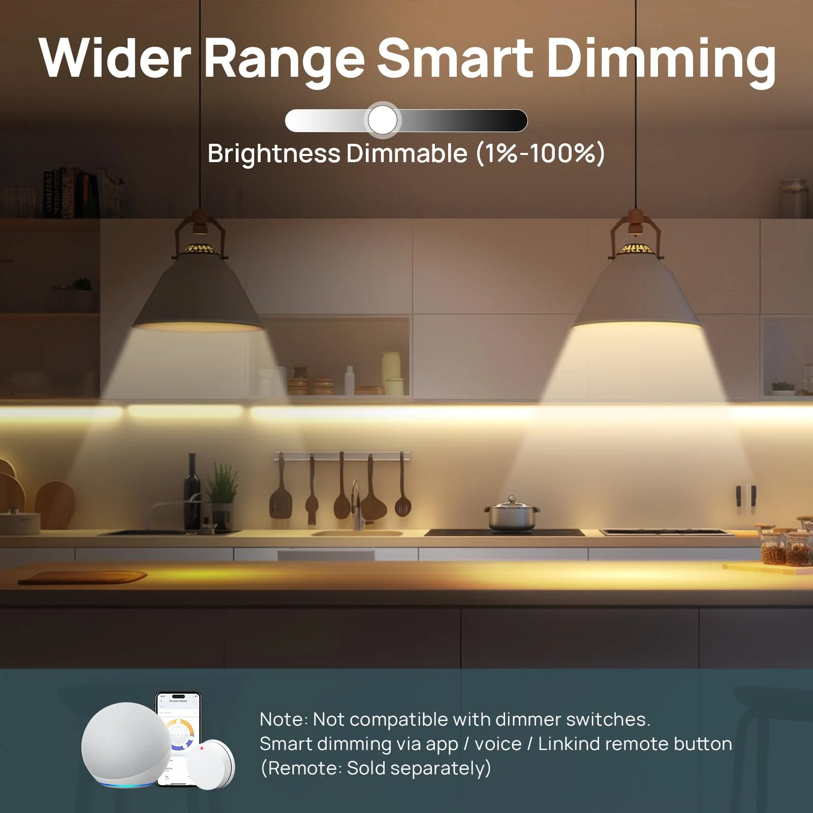Linkind A19 CCT Smart LED Light Bulbs - Tunable White - Image 4