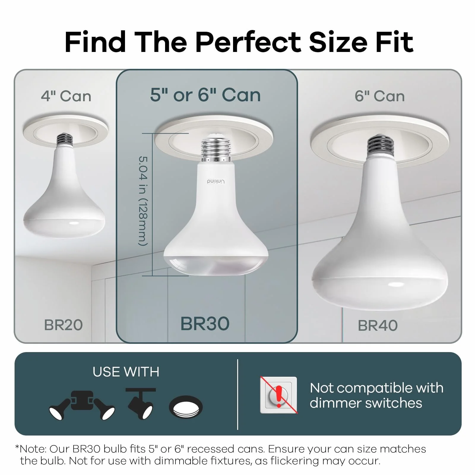Linkind BR30 Smart Light Bulbs - 1200 lumens - Image 7
