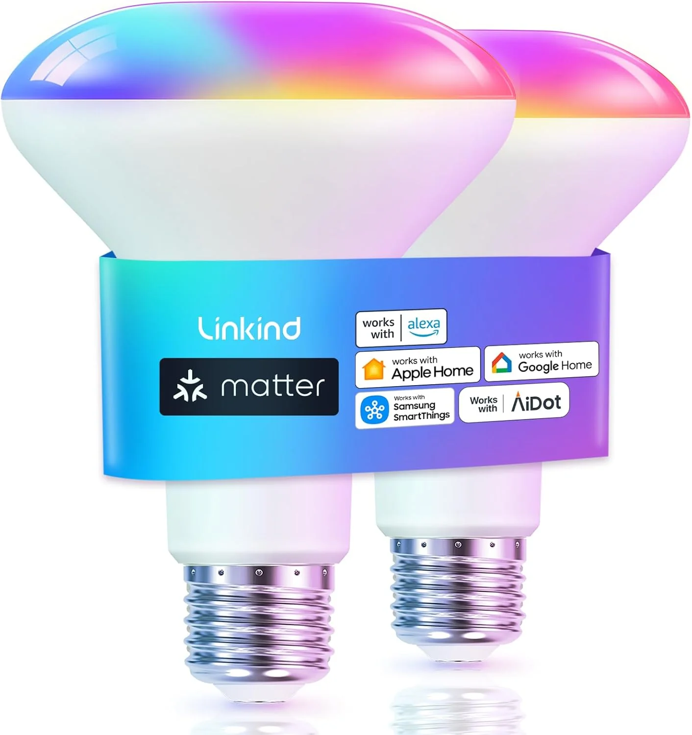 Linkind BR30 Matter Smart RGBTW Light Bulbs - Image 10