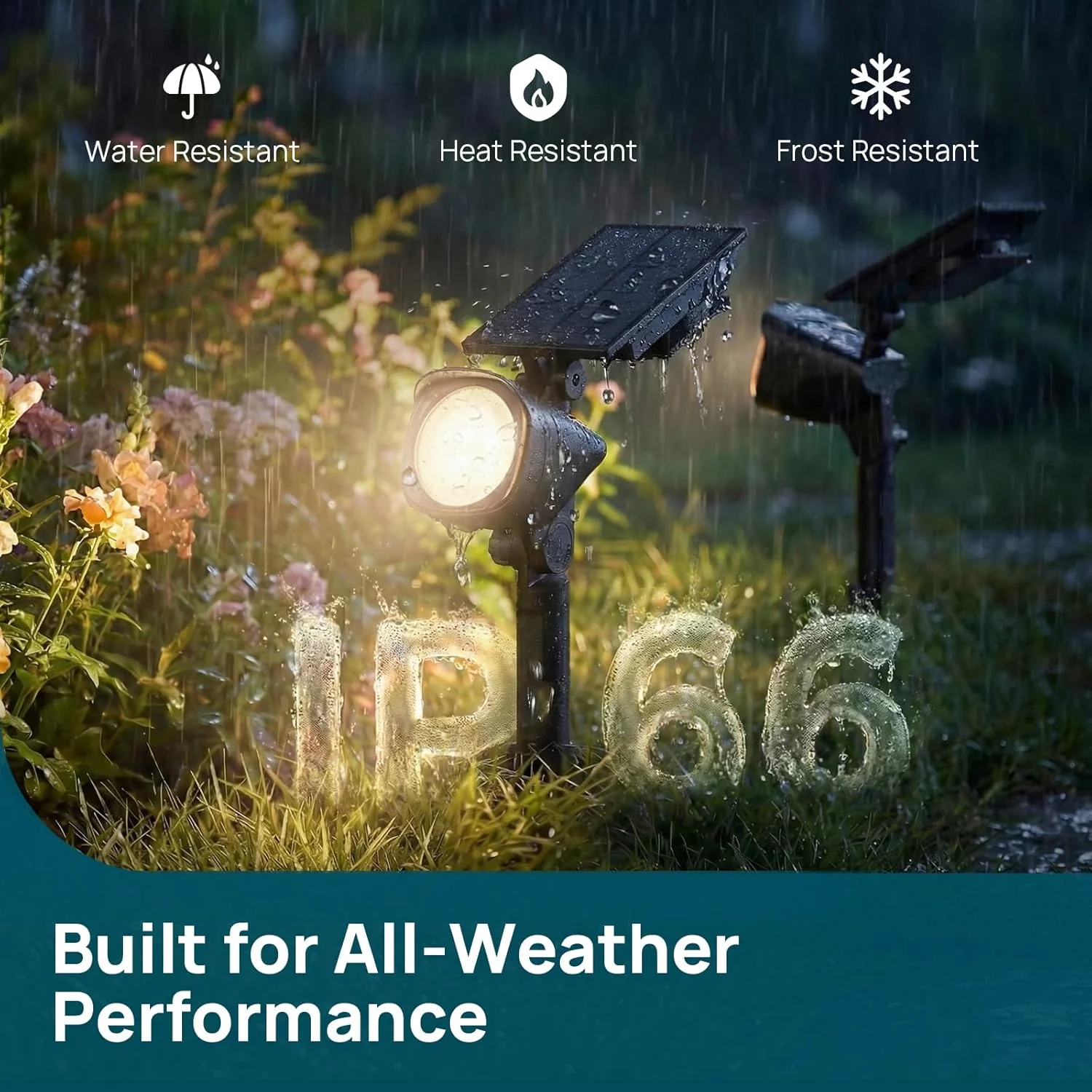 Linkind Smart Solar Lights Outdoor Waterproof SL6C(App&Voice Control, 16 Million Color, IP66 Waterproof) - Image 9