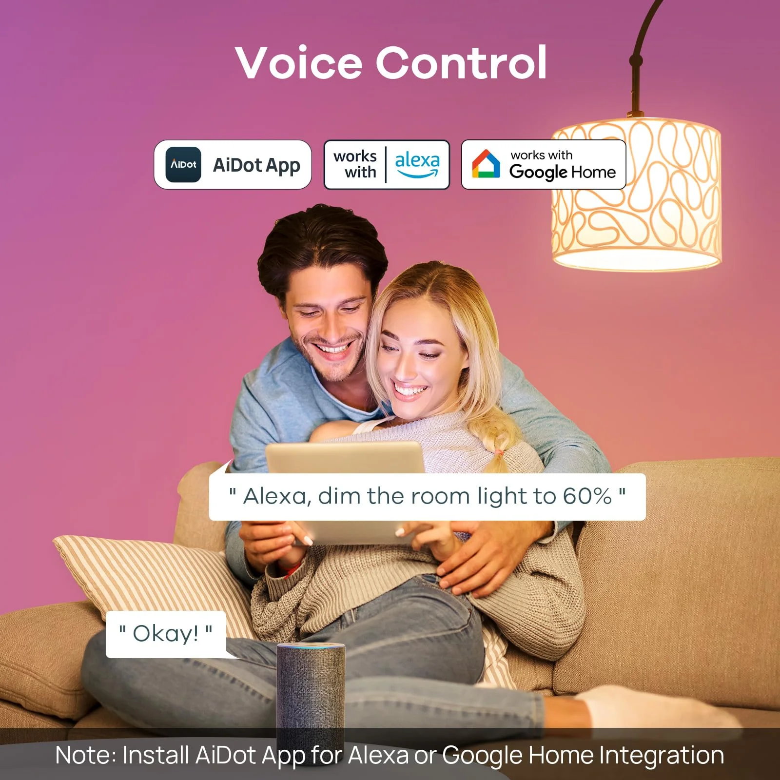 Linkind A19 Wi-Fi RGBTW Smart Light Bulbs - Image 5